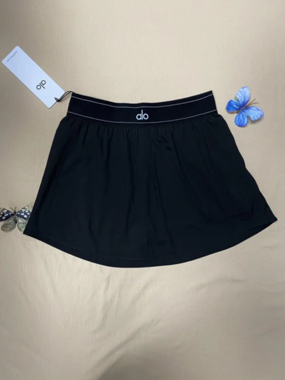 🤹‍♀️ALO NWT Match Point Black Mini Tennis Skirt🏌️Sporty Everyday Style